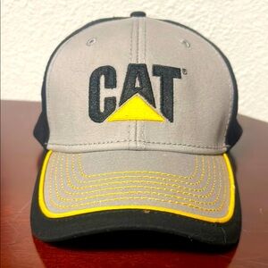 CAT (Caterpillar) Gray and Black Cap